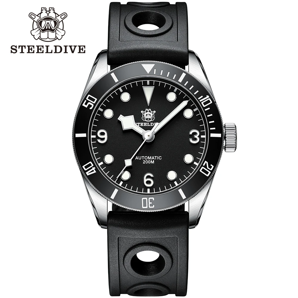 Montre de plongée professionnelle 20ATM, lunette rotative